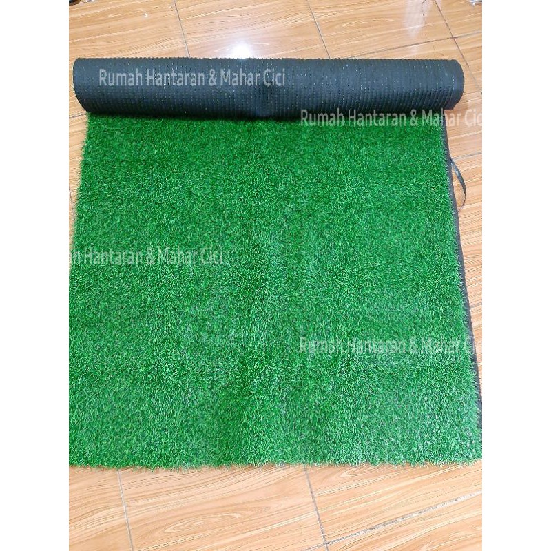 Rumput sintesis 1meter /rumput plastik 1m/rumput golf sintesis/rumput alas hantaran/alas kayu/rumput