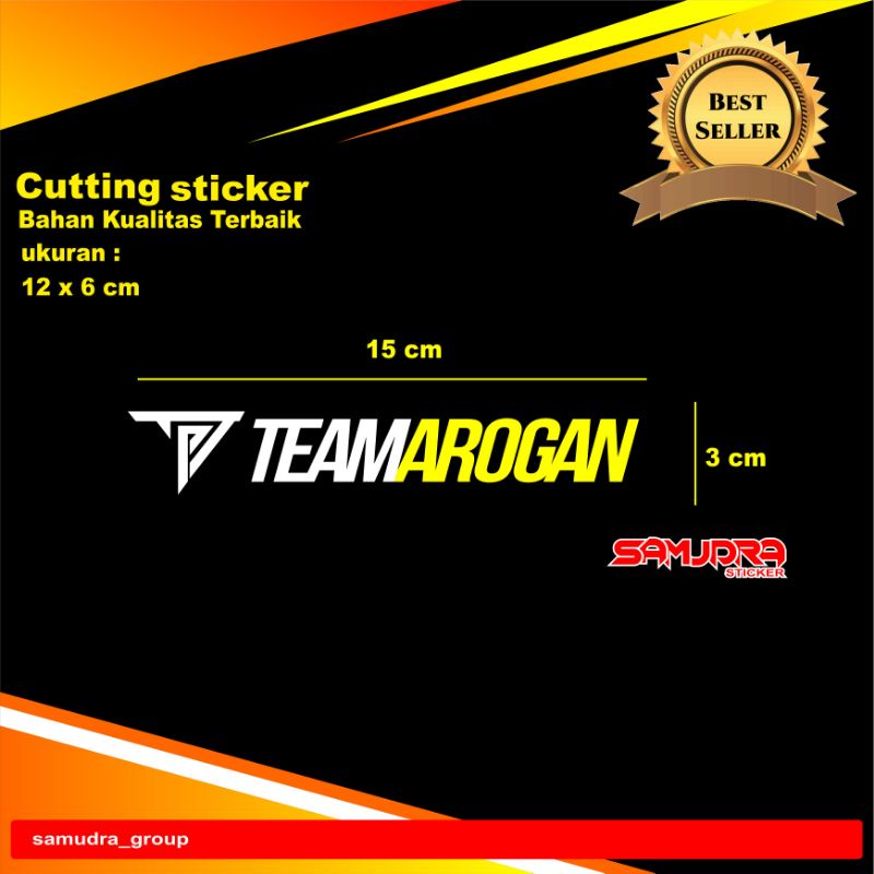 Sticker cutting TEAM AROGAN variasi motor K1