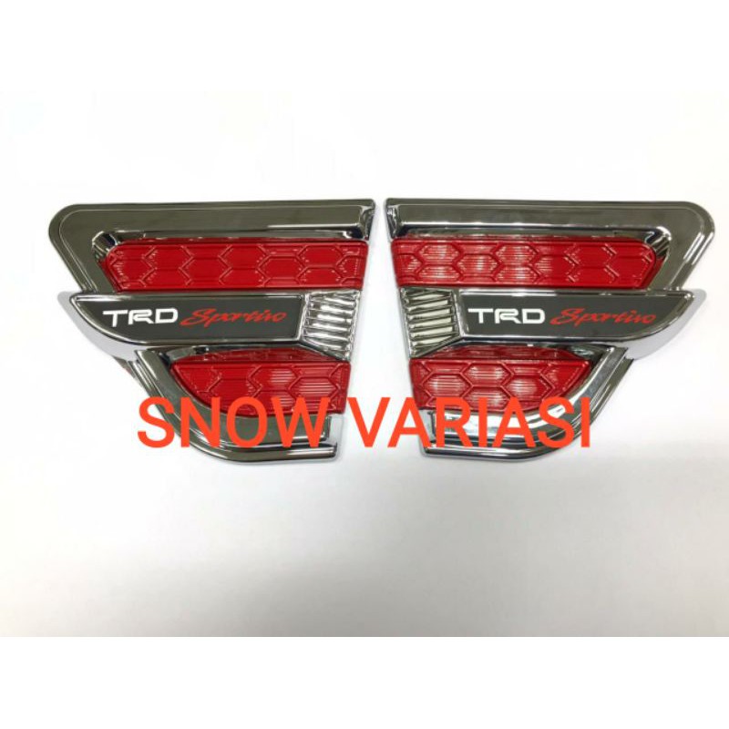 Side Vent TRD Sportivo merah air flow universal