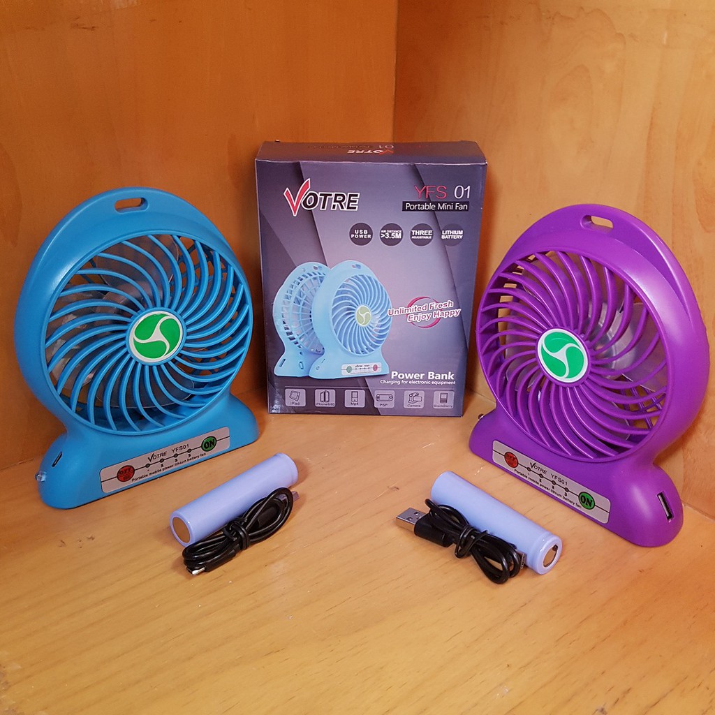  Votre YFS01 Portable Mini Fan Kipas Angin Bulat 