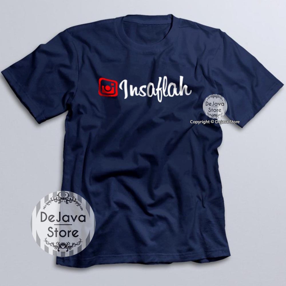 Kaos Dakwah Islami INSAFLAH Logo Instagram Baju Distro Muslim Santri Religi Kualitas Premium | 1133-4