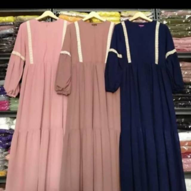 gamis ceruty renda