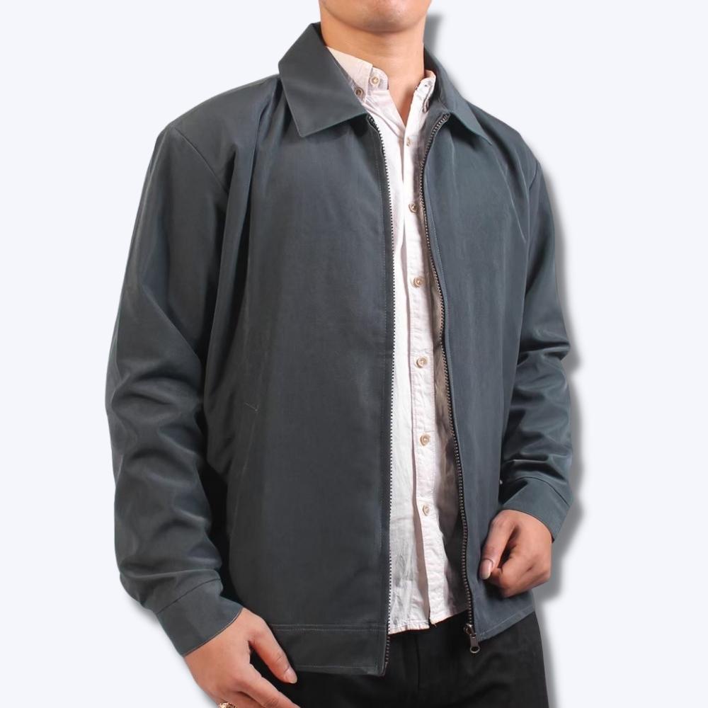 Jas Jaket Pria Kantor Berkerah Jasket Jaket Semi Formal Polos Abu Stone Jaket Kerah Casual Abu Stone Polos