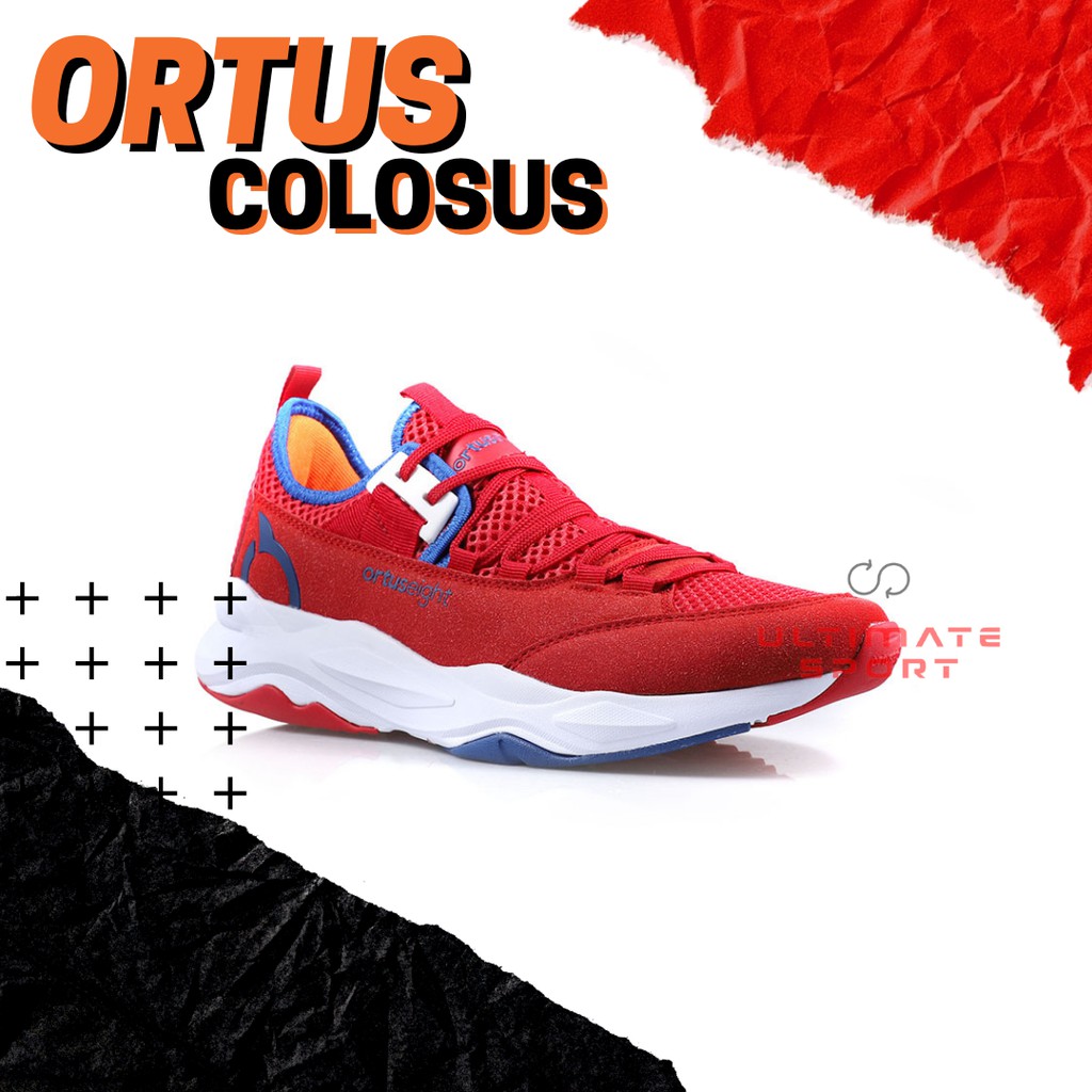 Sepatu running Ortuseight Colosus - merah putih -