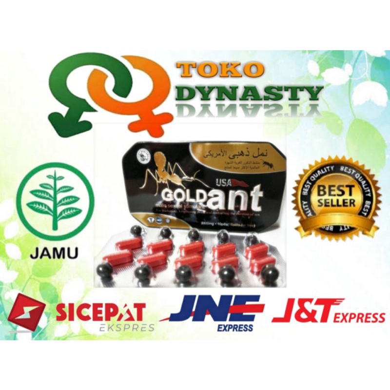 Gold Ant Usa Original isi 10 pcs Asli Obat Pria-Kuat Tahan-Lama COD