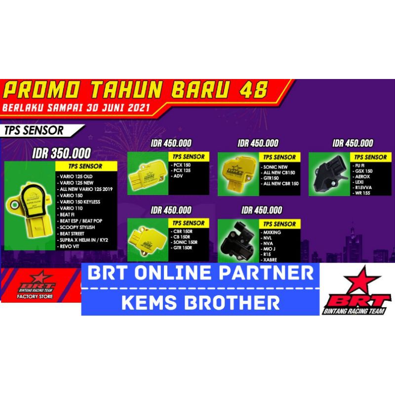 SENSOR TPS BRT ORIGINAL HONDA VARIO 125 VARIO 150 BEAT POP BEAT ESP BEAT FI BEAT STREET GENIO BEAT DELUXE