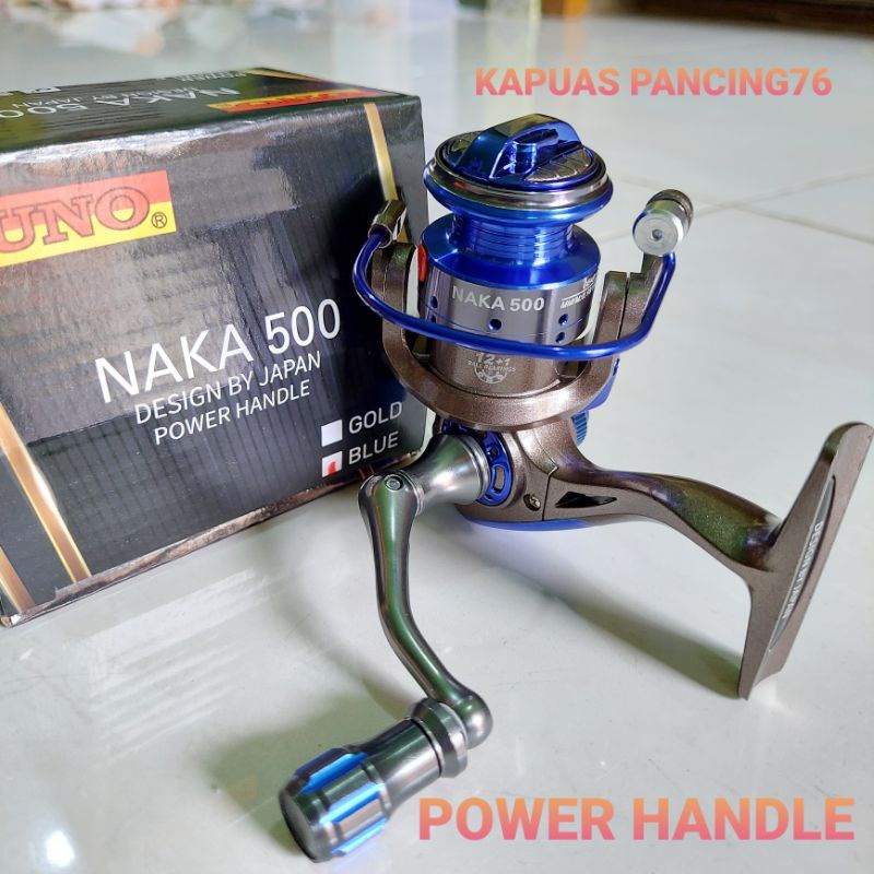 REEL SPINING POWER HANDLE UNONAKA500 SPUL BESI BERING 13.KEREK SPINING POWER HANDLE UNONAKA500