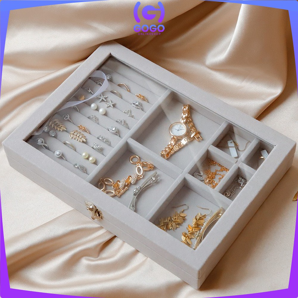 GOGO-K22 Kotak Perhiasan Seserahan Jewelry Box Cincin Kalung Tempat Penyimpanan Aksesoris Wanita