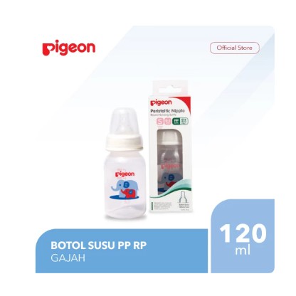 Pigeon Botol PP RP 120Ml Gajah W S-Type Silicone Nipple