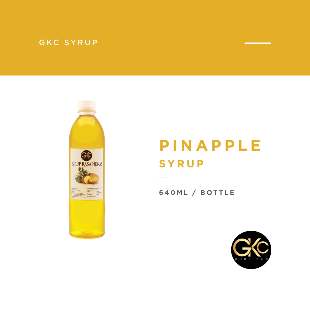 Sirup Nanas / Pineapple Syrup Minuman GKC Heritage 640 ml (Import Quality)