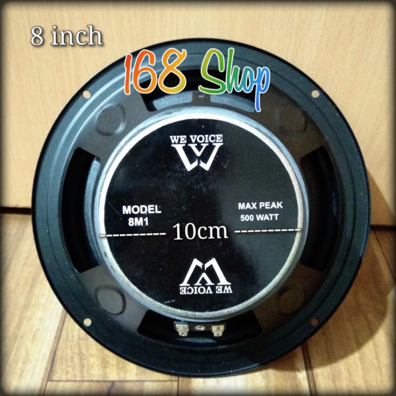 Speaker 8 inch Woofer We Voice 500 Watt 8 ohm Magnet Tebal