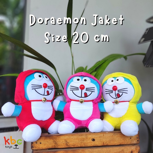 Boneka Doraemon Warna Warni Berjaket Dan Sangat Lucu