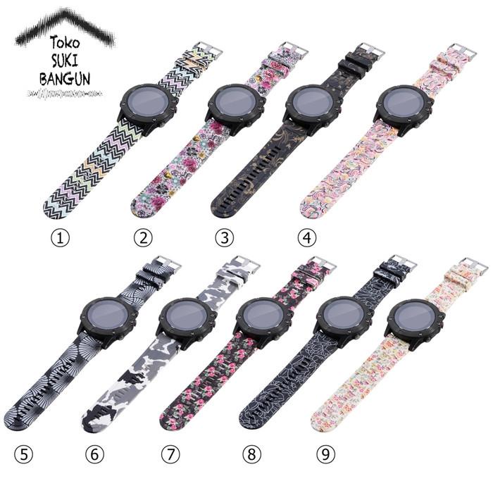 Tali Jam Garmin Fenix 6 Sapphire 22Mm Printed Quick Fit Watch Strap