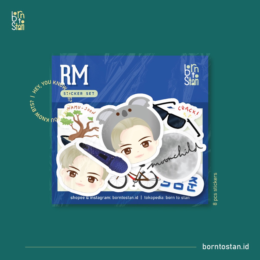 

HEY, YOU KNOW BTS : RM Sticker Set/Sheet [Born To Stan]