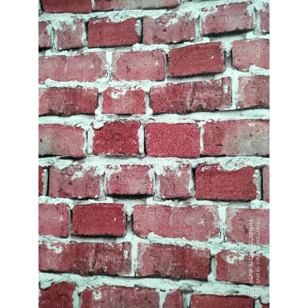 COD Wallpaper Dinding Vinyl Motif Bata Merah