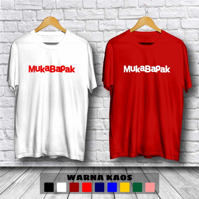 Kaos Plesetan Mukabapak Logo Baju Distro