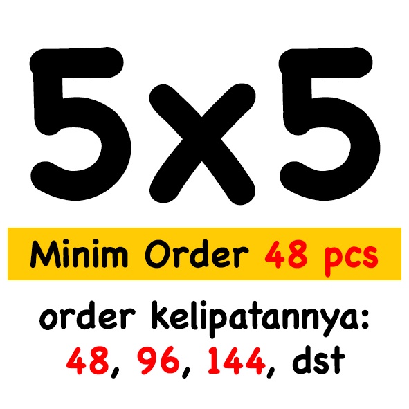 

Ukuran 5x5 cm Label Stiker Kromo (Cetak Plus Cutting)