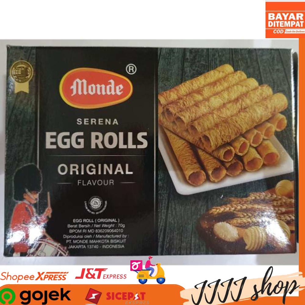 

Monde Serena Egg Rolls Cemilan Snack Rasa Original 70gr