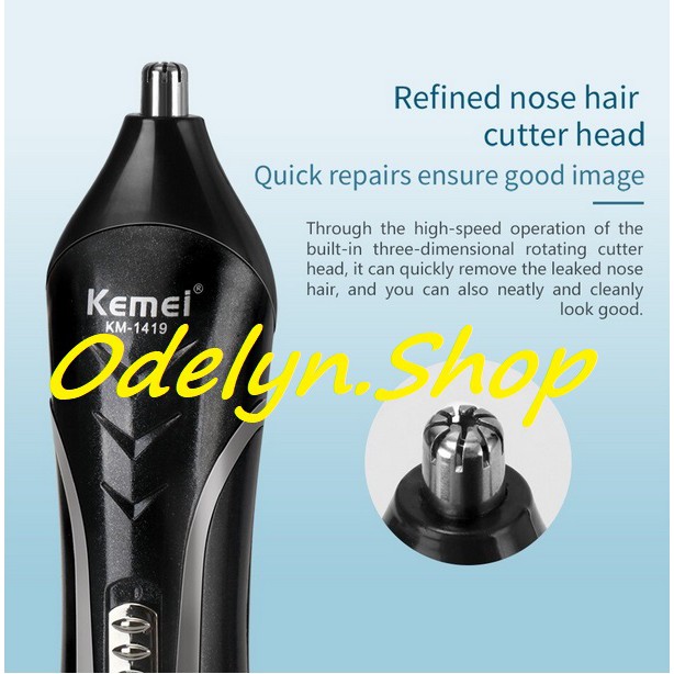 Hair Clipper Kemei-1419 Cukur Rambut/ Kumis / Bulu Hidung / Jenggot KM-1419 100% Original