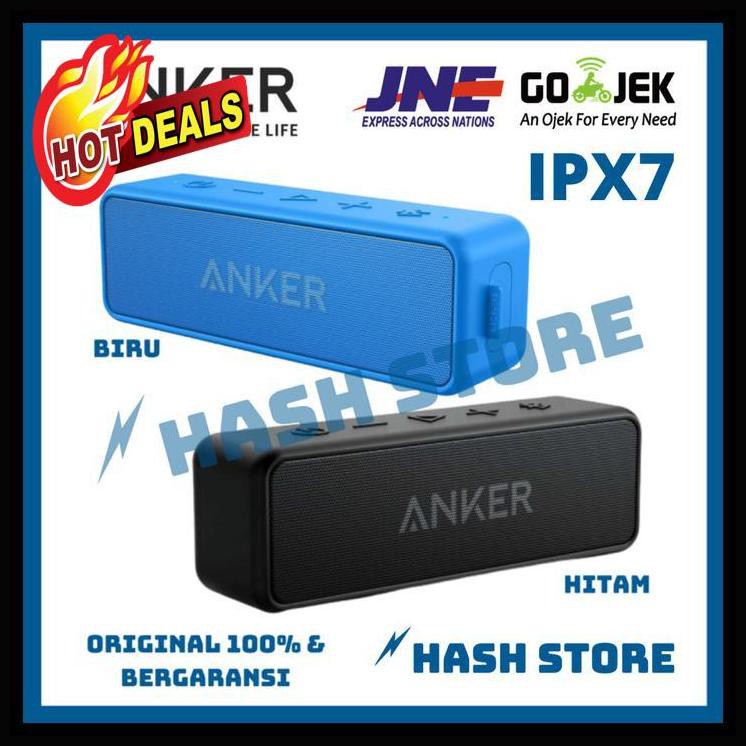 Anker Soundcore 2 Portable Bluetooth Wireless Speaker Ipx5 Waterproof - Hitam Diskon