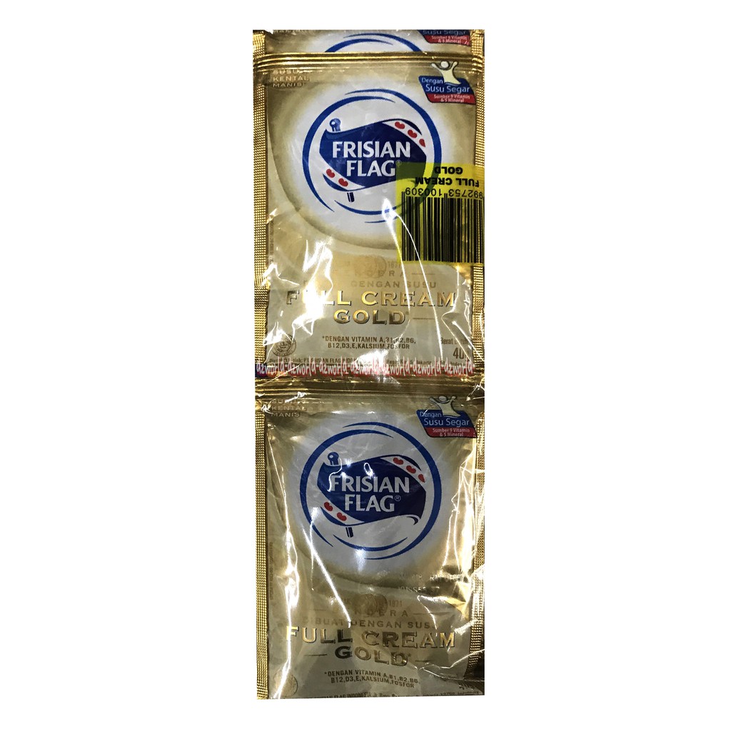 Frisian Flag Full Cream Gold Susu Bendera Susu Kental Manis Isi 6 Sachet