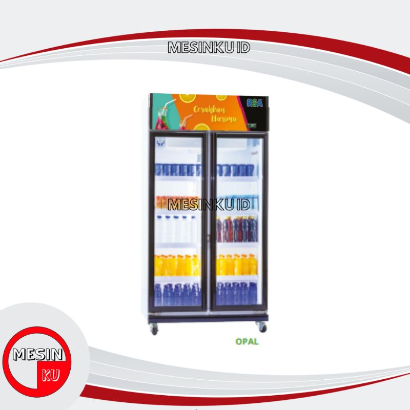 Showcase Chiller RSA OPAL Display Cooler 2 Pintu Showcase Minuman RSA