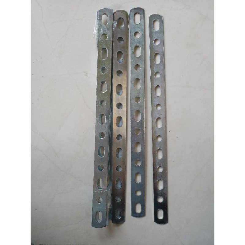 Plat besi lubang / plat braket / plat strip untuk tempat klakson dan relay