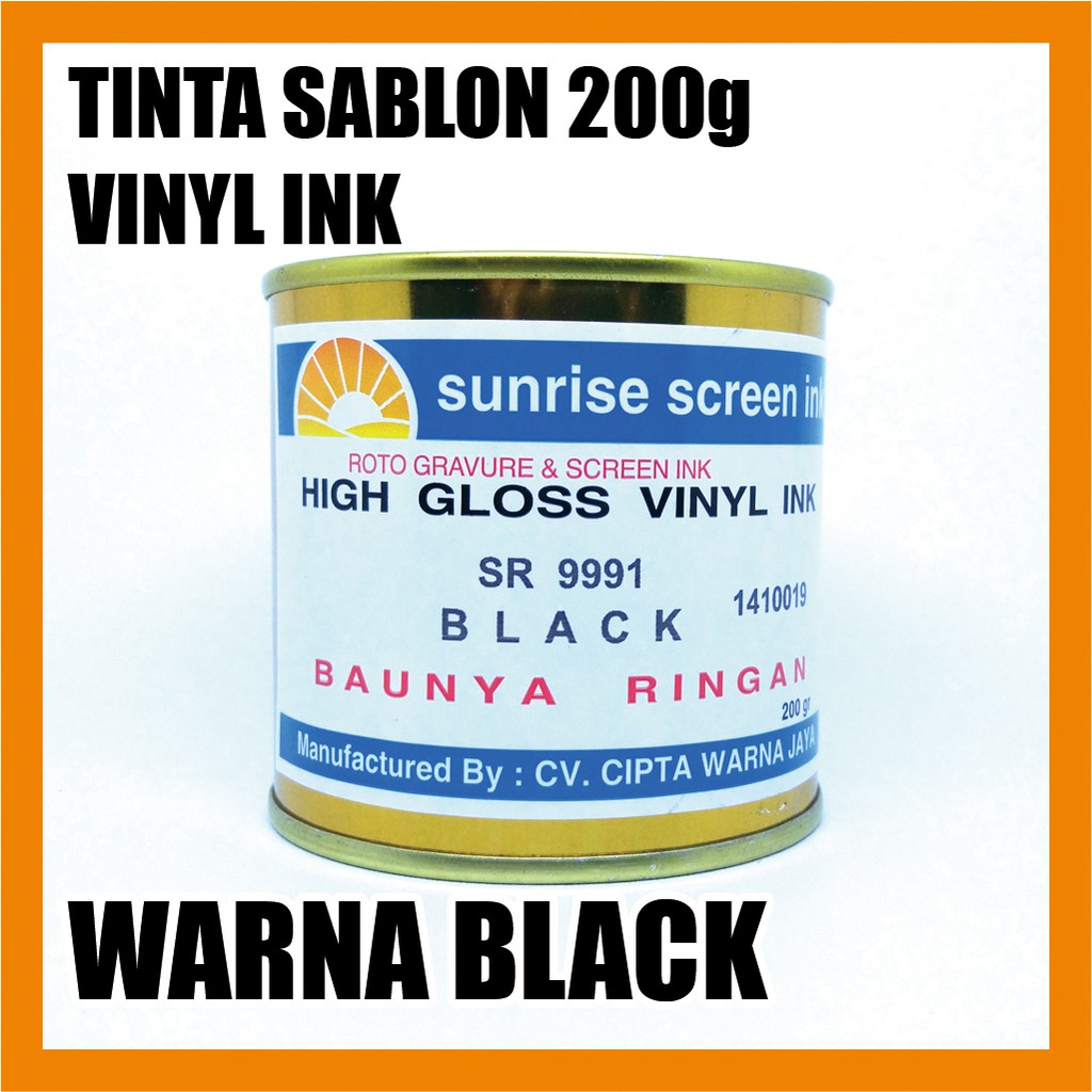 

Tinta/Cat Sablon Vinyl Ink 9991 BLACK 200g