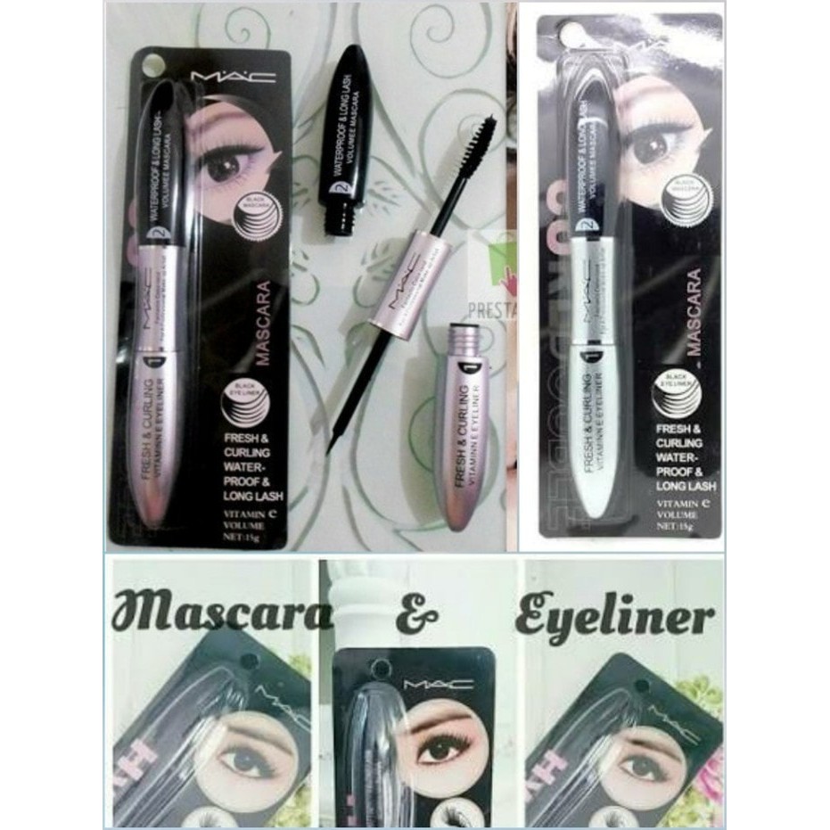 MAC MASKARA EYELINER 2IN1 WATERPROOF MAC 2IN1 MASKARA EYELINER