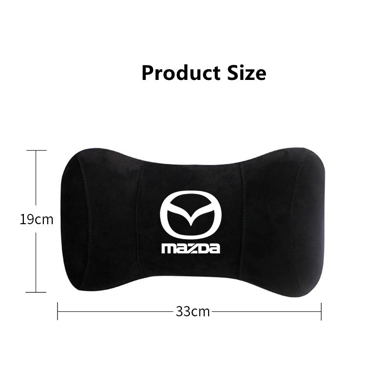 G-club Bantal Leher Bahan Kulit Rusa Memory Foam Untuk Headrest Mobil mazda