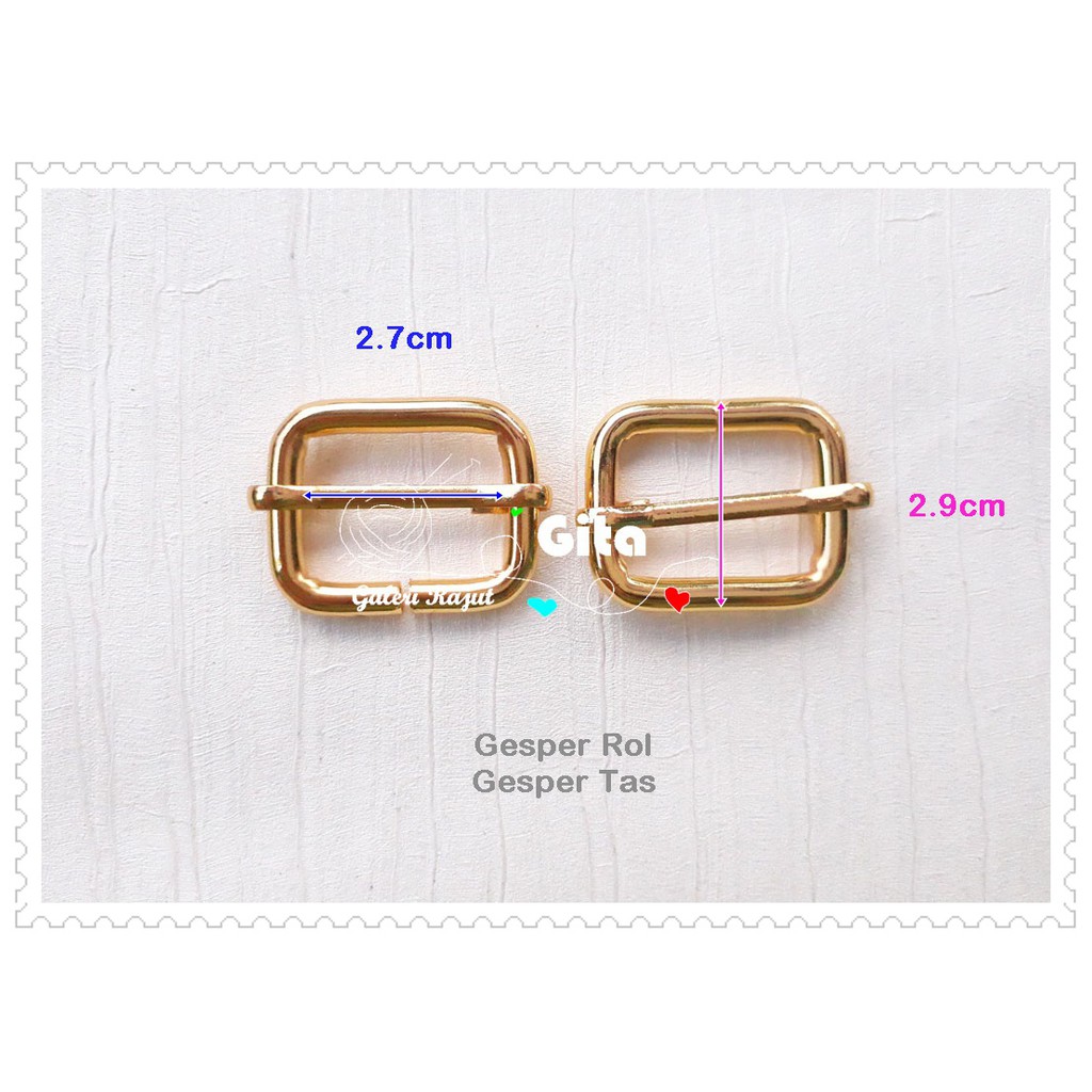 Ring Jalan 2.5cm Gold Tebal / Gesper tas