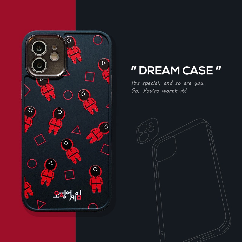 Korean game Phone Case iPhone 11 12 13 Pro Max 7 8 Plus X XR XS MAX Metal Lens Straight edge Soft TPU Casing