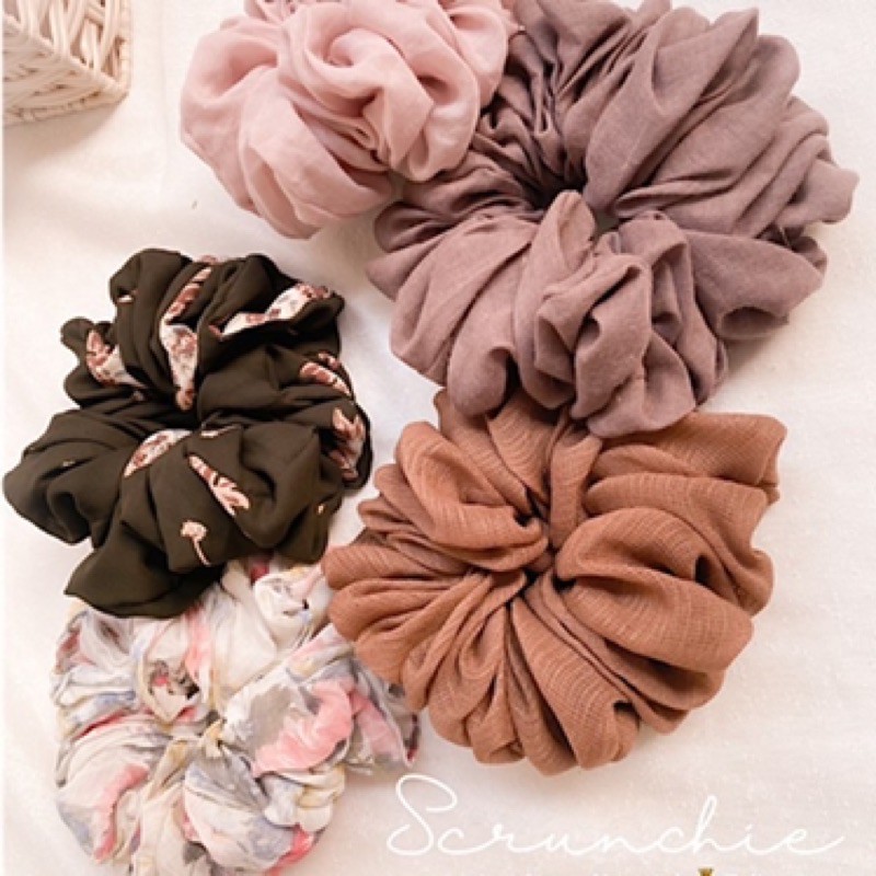 Scrunchy Cepol Hijab JUMBO / Scrunchie Size Besar / Ikat Rambut Hijaber Cepolan