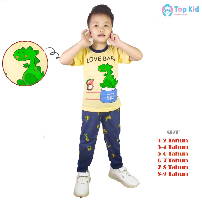 Top Kid Setelan Baju Anak Laki-Laki Celana Panjang Umur 2-9 Tahun 016