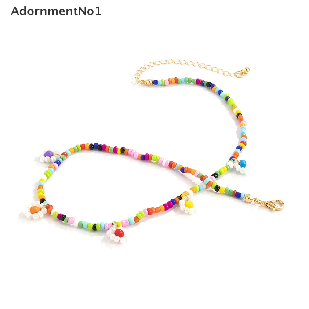 (AdornmentNo1) Kalung Choker Manik-Manik Handmade Gaya Bohemia Untuk Wanita