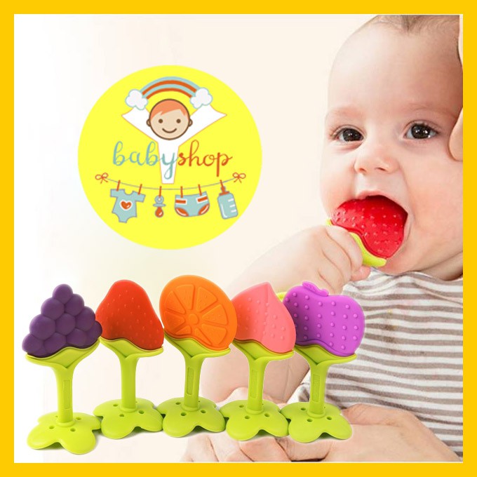 Teether Bayi Bentuk Buah - Baby Fruit Teether - Gigitan Bayi Bentuk Buah