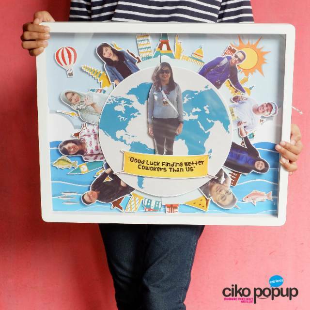 EXTRA SIZE ▪️PopUp Frame Farewell Gift Kado Pernikahan Hadiah UlangTahun Unik Frame 3D Figura Foto