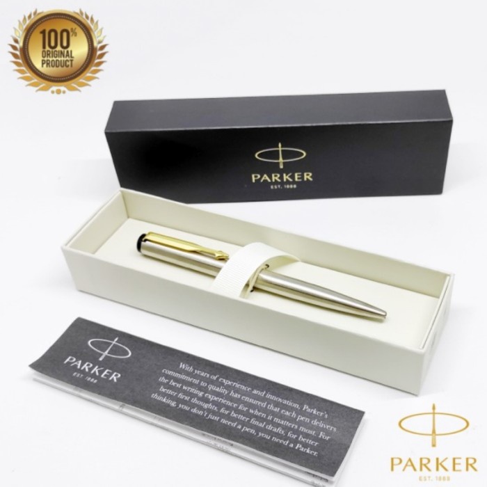 

Pulpen - Pulpen Parker Mewah Vector Matte Black-Silver Ballpoint + Gravir Laser