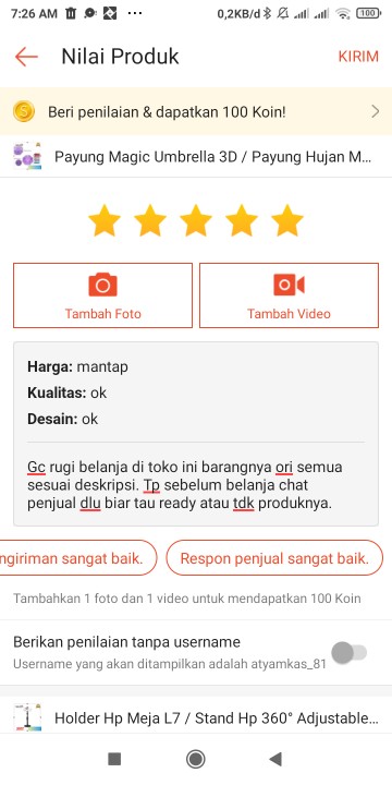 Payung Magic Umbrella 3d / Payung Hujan Motif Bunga