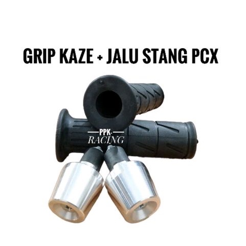 Handgrip Kaze Grip Kaze Set Jalu Stang PCX Jumbo Crome Sepasang Import