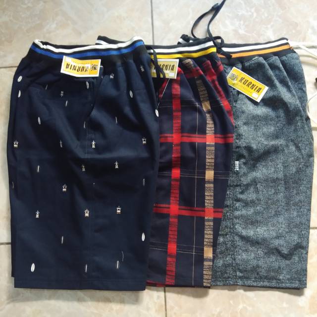 3pcs Celana  Pendek  Distro  santai pantai premium Shopee 