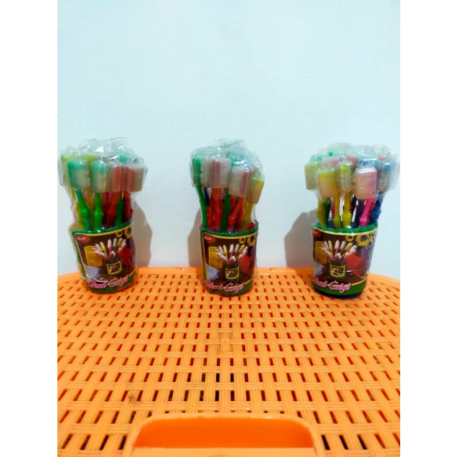 SGA18 Sikat Gigi Anak Warna Warni Set 1 Pack isi 18pcs + wadah