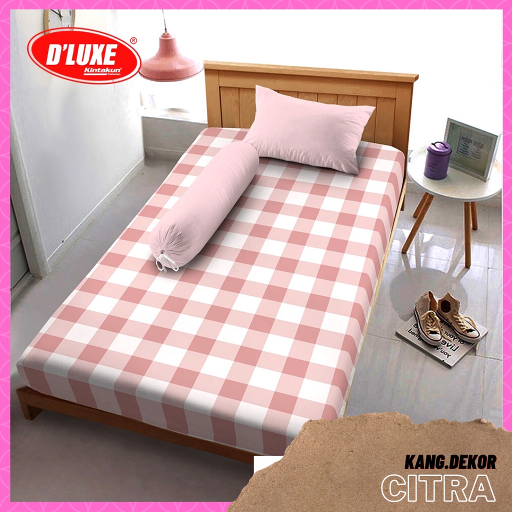 SPREI KINTAKUN D'LUXE MOTIF CITRA 120x200 NO 3 SINGLE SEPREI CANTIK MURAH MOTIF TERBARU SEPRAI KAMAR TIDUR D’LUXE SEPREI AESTHETIC D LUXE KINTAKUN SEPRAI CANTIK SEPRE DLUXE PROMO ANTI LUNTUR MOTIF PLUS SARUNG BANTAL SPREI DEWASA ALAS KASUR SPREI ADEM