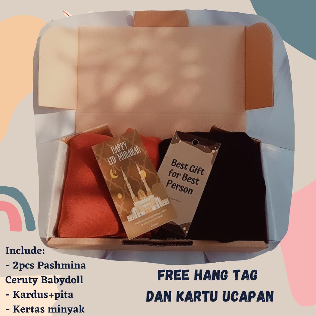 HAMPERS LEBARAN/HAMPERS HIJAB/HAMPERS PASHMINA/PAKET PASHMINA/GIFT BOX/HAMPERS AESTHETIC
