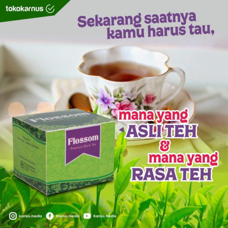 

Flossom Premium Black Tea - Teh Hitam Premium Berkolagen - Flossom