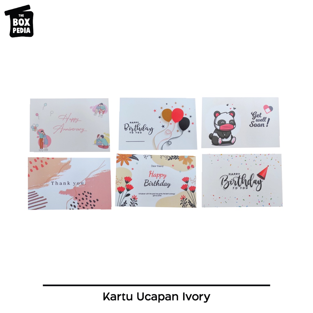 

Kartu Ucapan, Greeting Card Bahan Ivory Cocok Untuk Gift Card Dalam Packaging Hampers, dll
