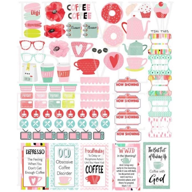 

sticker planner harian/set sticker lucu kawaii cute