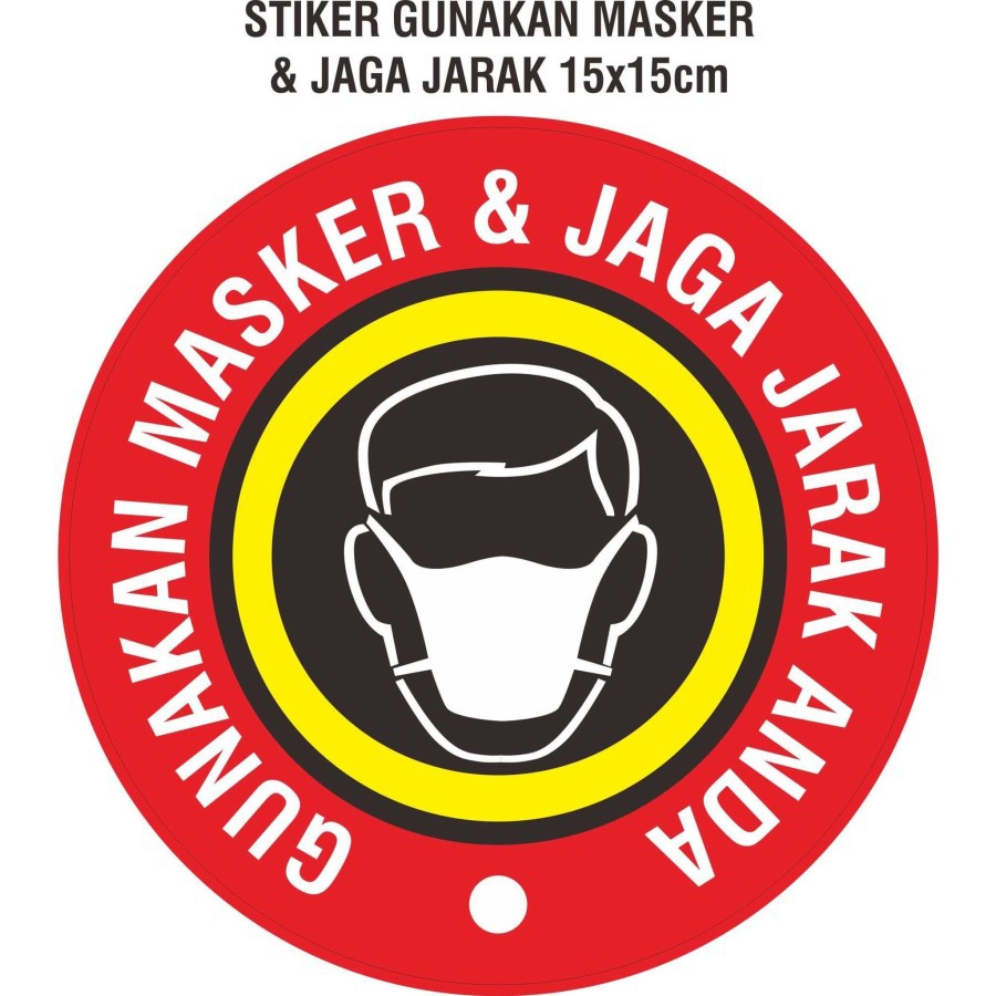 

STIKER GUNAKAN MASKER & JAGA JARAK ANDA 30x30CM