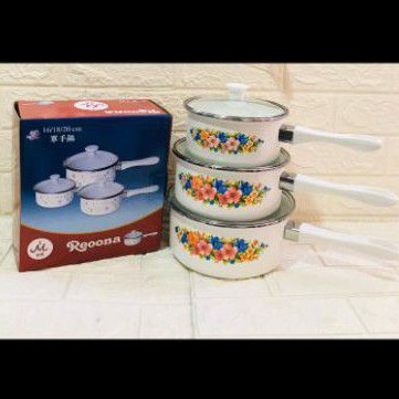 PROMO PANCI SET ENAMEL REOONA GAGANG SUSUN 3 TERMURAH