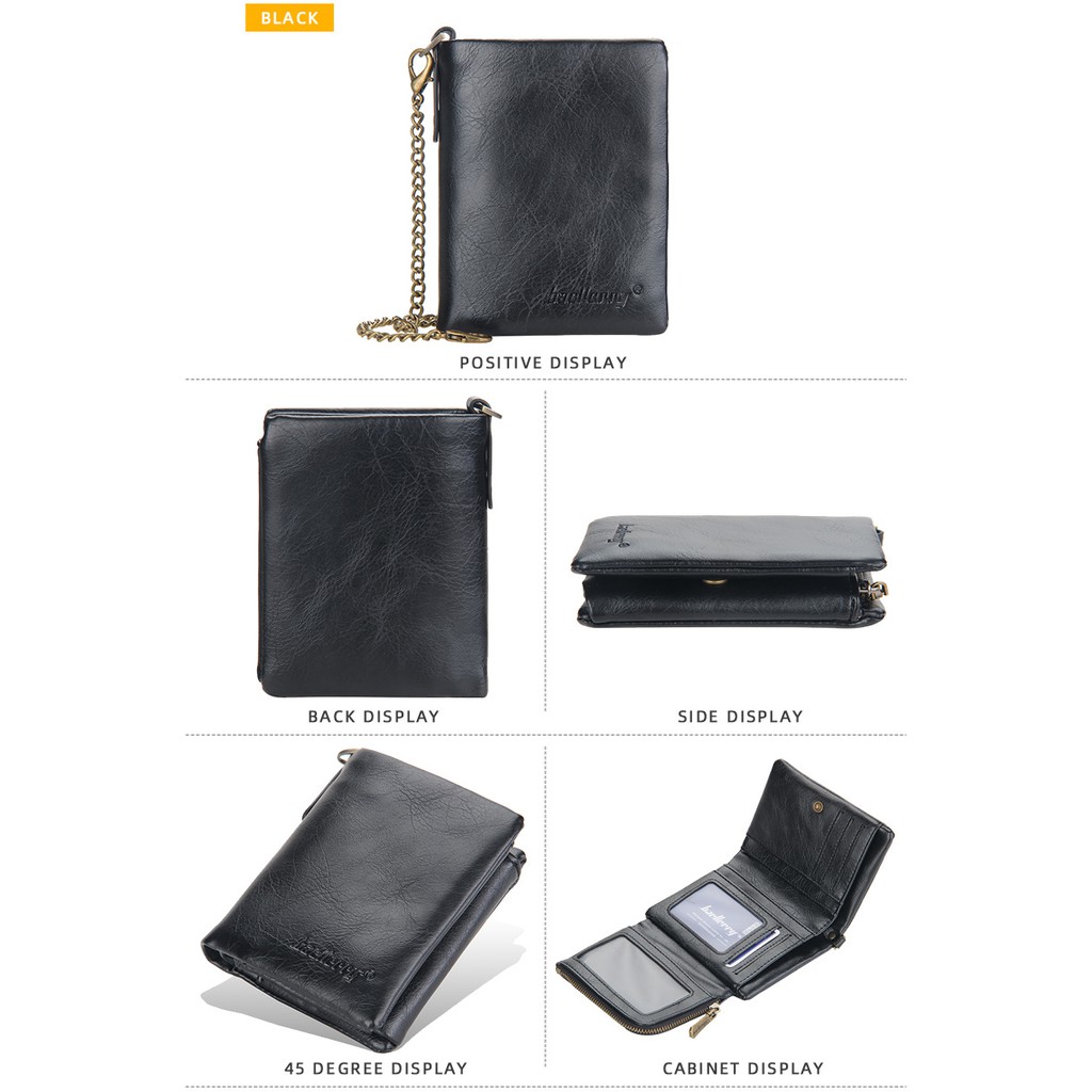 BAELLERRY D3232 Dompet Pria Dompet Pendek Bahan Kulit PU Leather Premium WATCHKITE WKOS